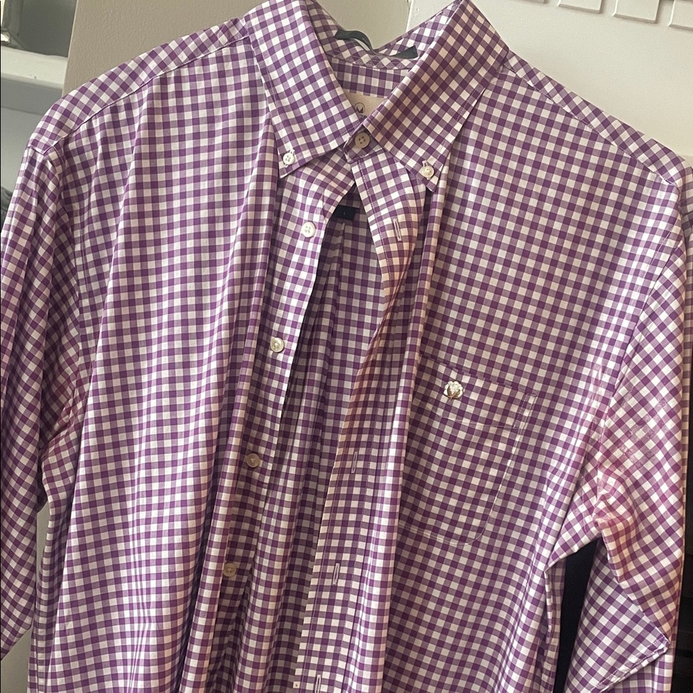Purple Checkered Men's Shirt
